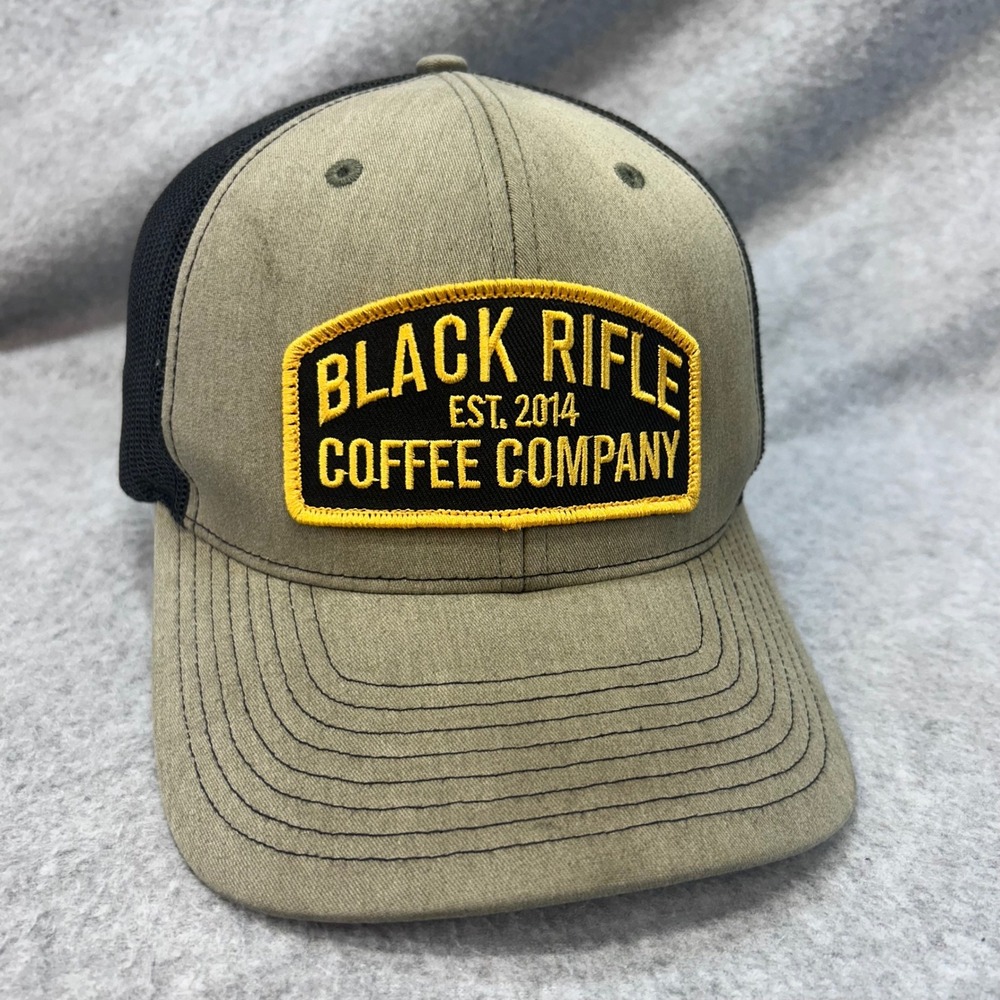 Black Rifle Coffee Company Mens Green Richardson Trucker Hat Snapback OSFM